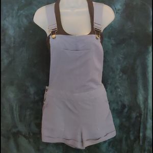 Gray Blue overall shorts